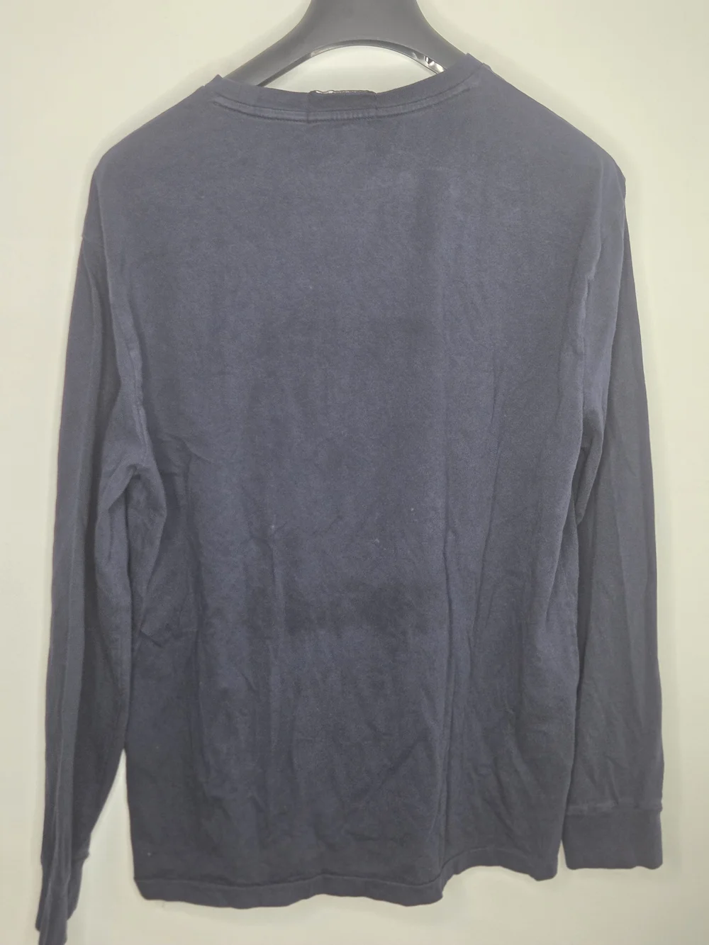 Polo by Ralph Lauren Mens Navy Long-Sleeve Shirt W/ Yellow Red Ski Graphic (M)